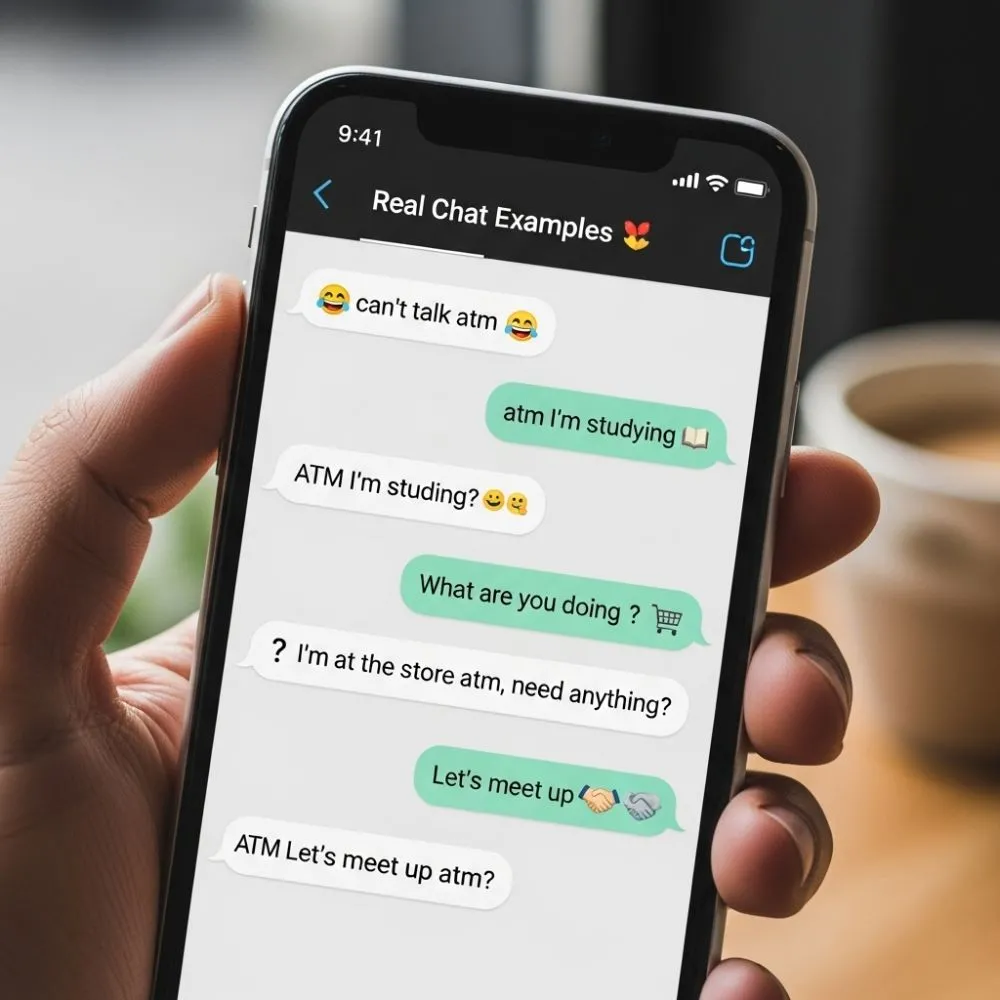 Examples of ATM in Conversation