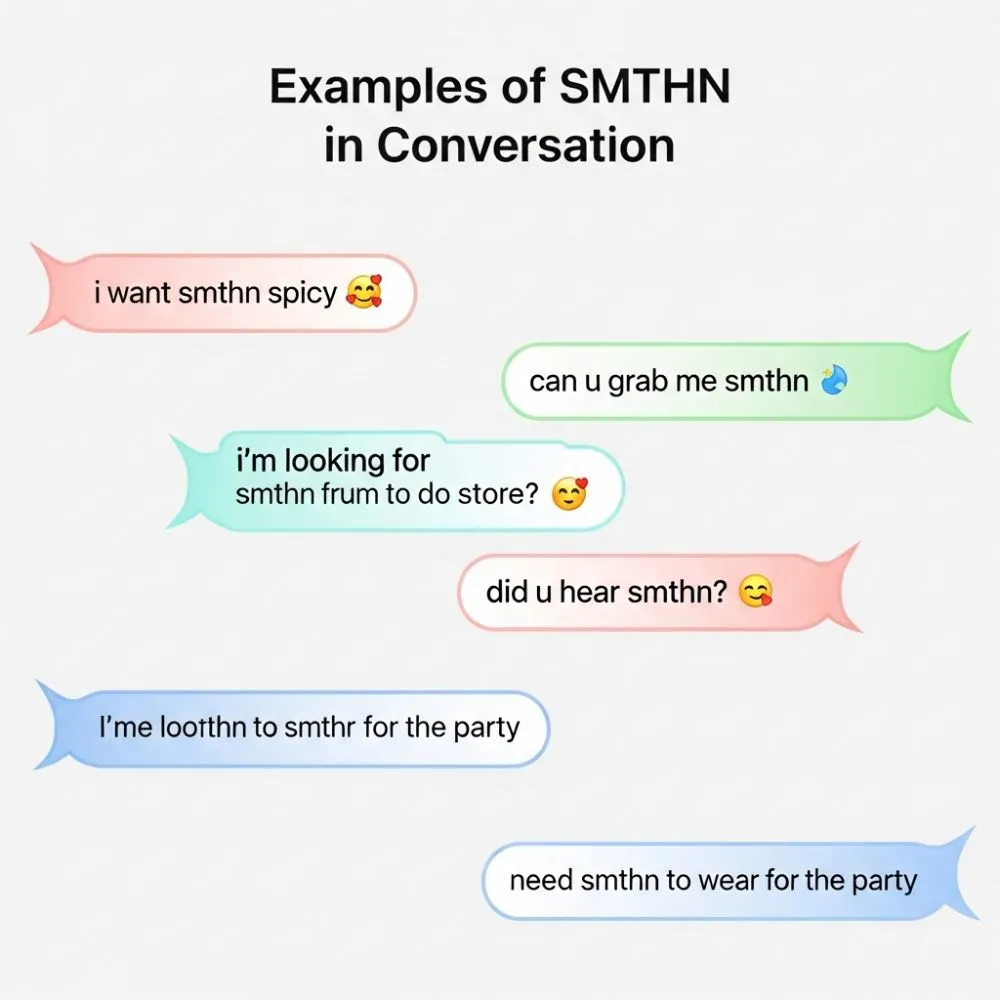Examples of SMTHN in Conversation