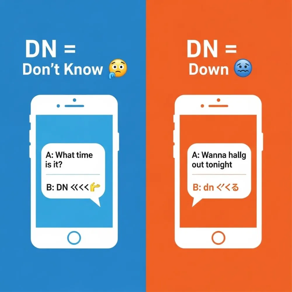 What Does DN Mean in Text