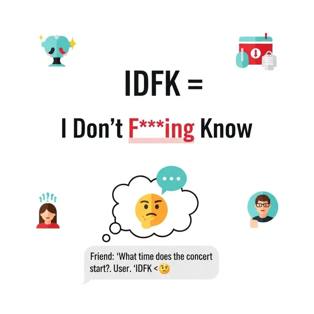 What Does IDFK Mean in Text