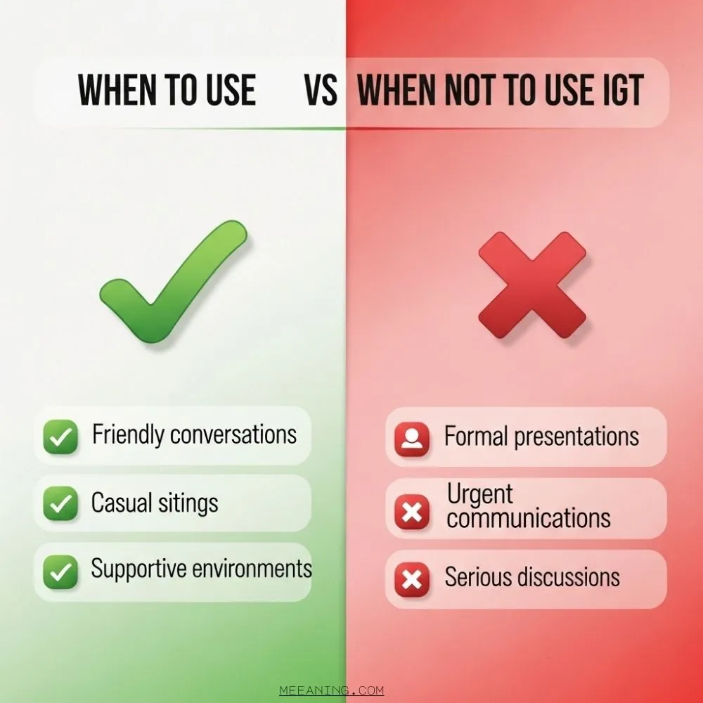 When To Use and When Not To Use IGT