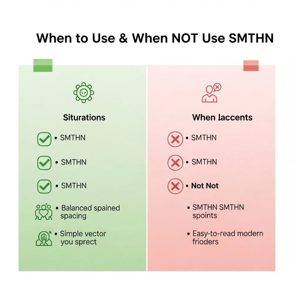 When To Use and When Not To Use SMTHN
