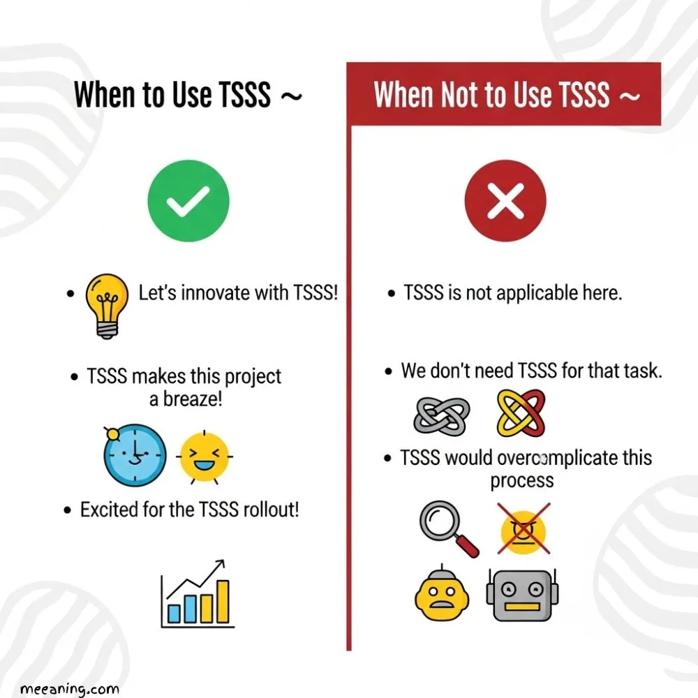 When To Use and When Not To Use TSSS