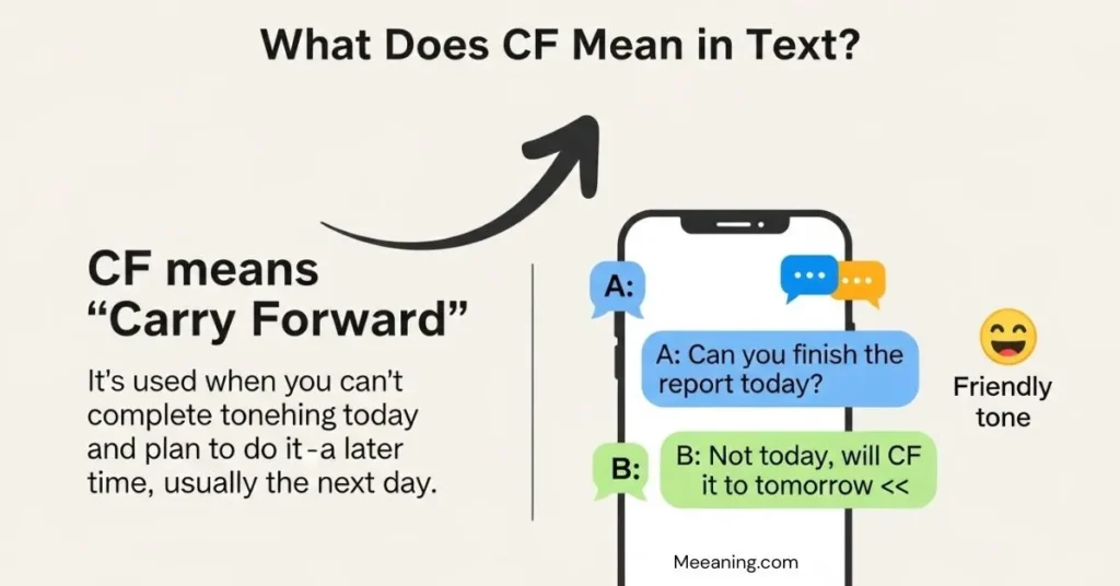 What Does CF Mean in Text