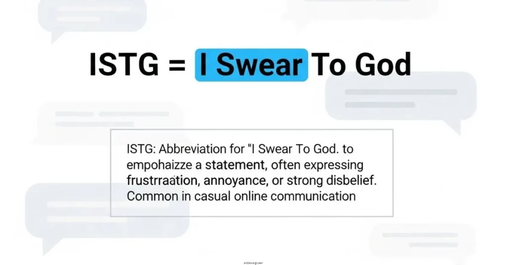 What Does ISTG Mean in Text