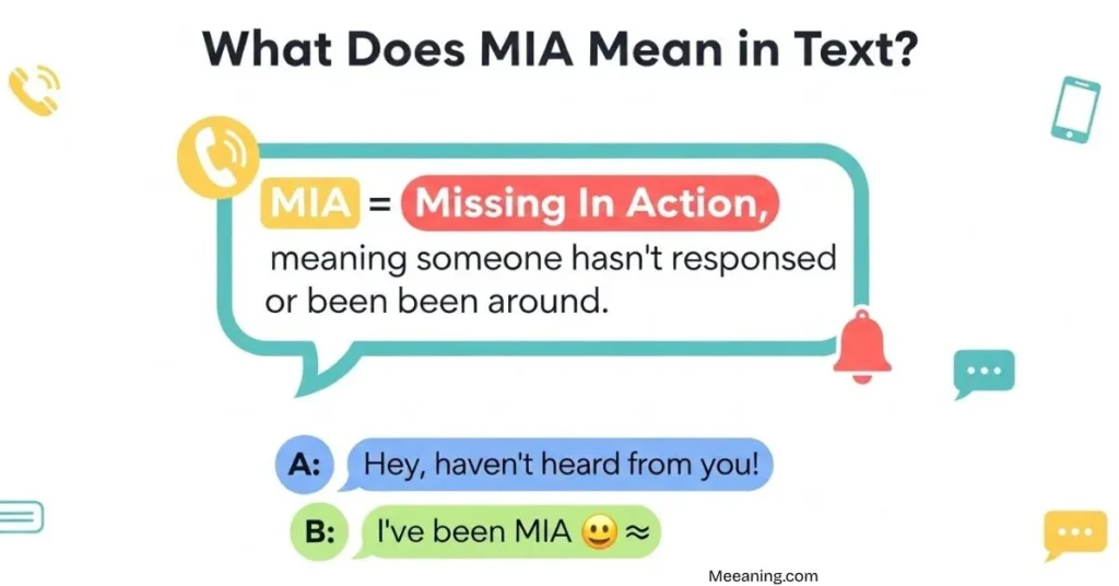 What Does MIA Mean in Text