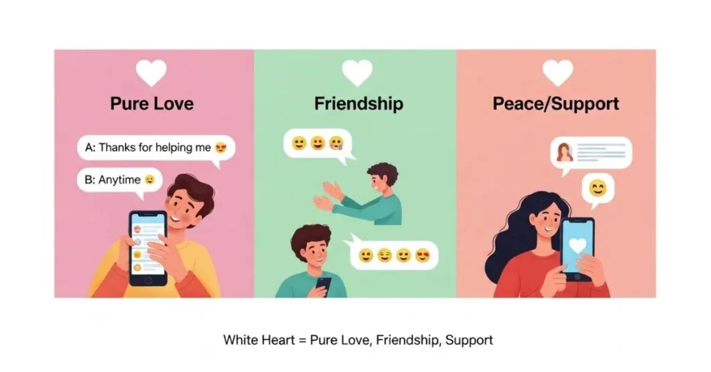 What Does the White Heart 🤍 Mean in Text