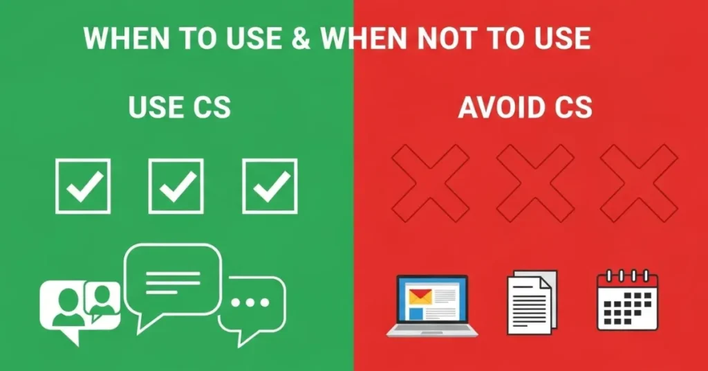 When To Use and When Not To Use CS