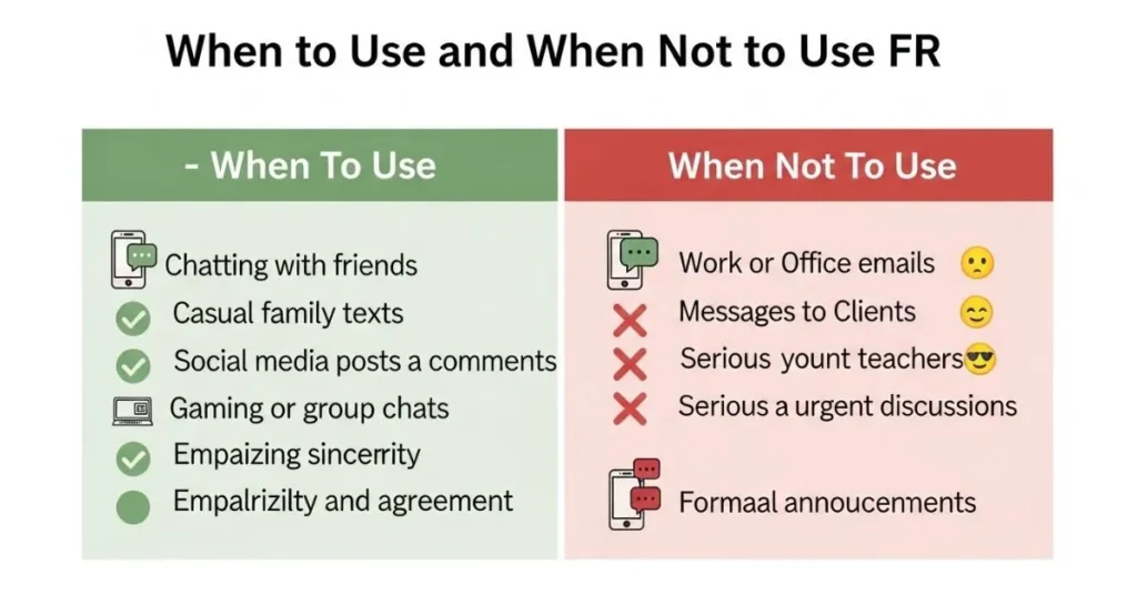  When To Use and When Not To Use FR