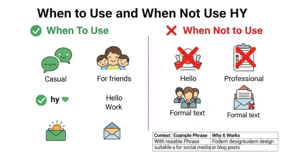 When To Use and When Not To Use HY