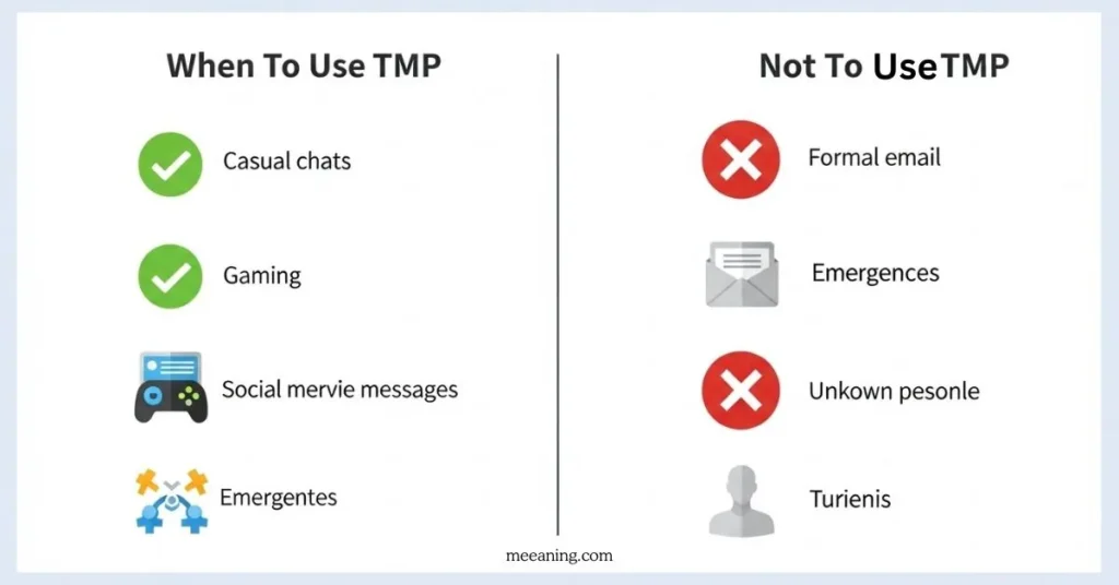 When To Use and When Not To Use TMP