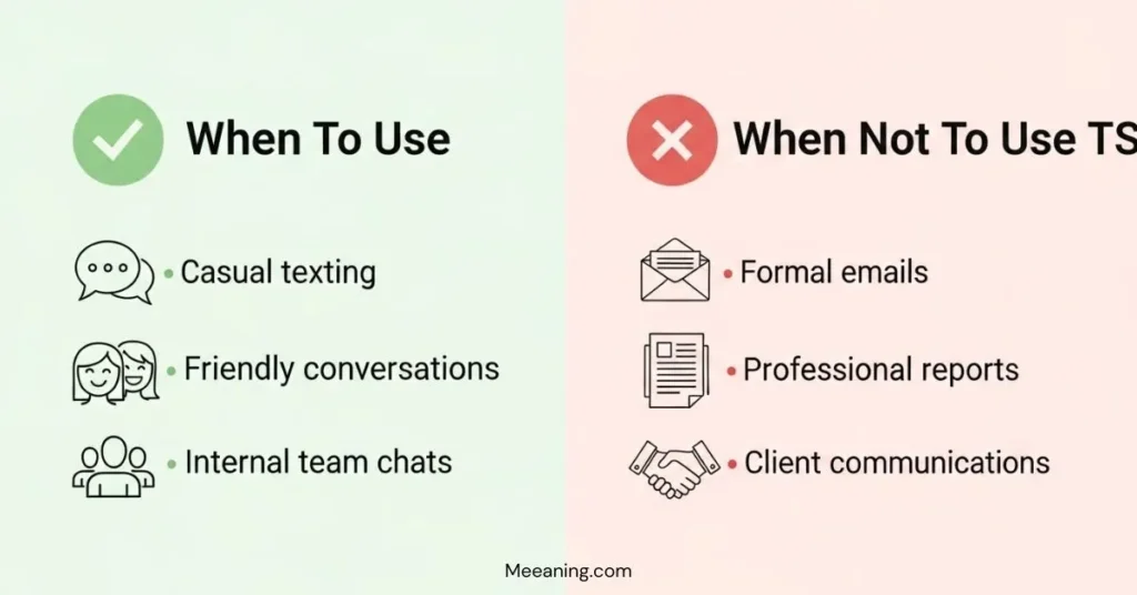 When To Use and When Not To Use TS