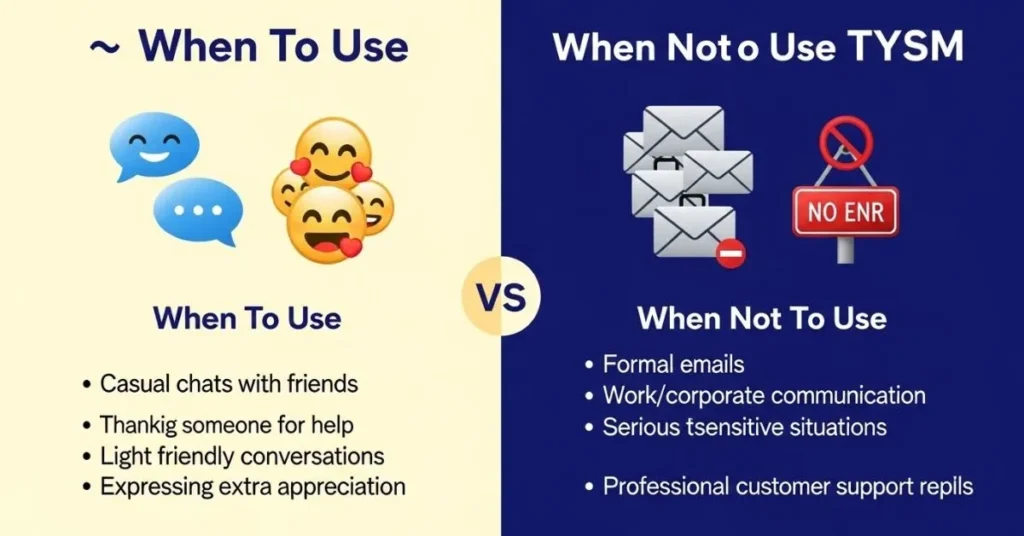 When To Use and When Not To Use TYSM