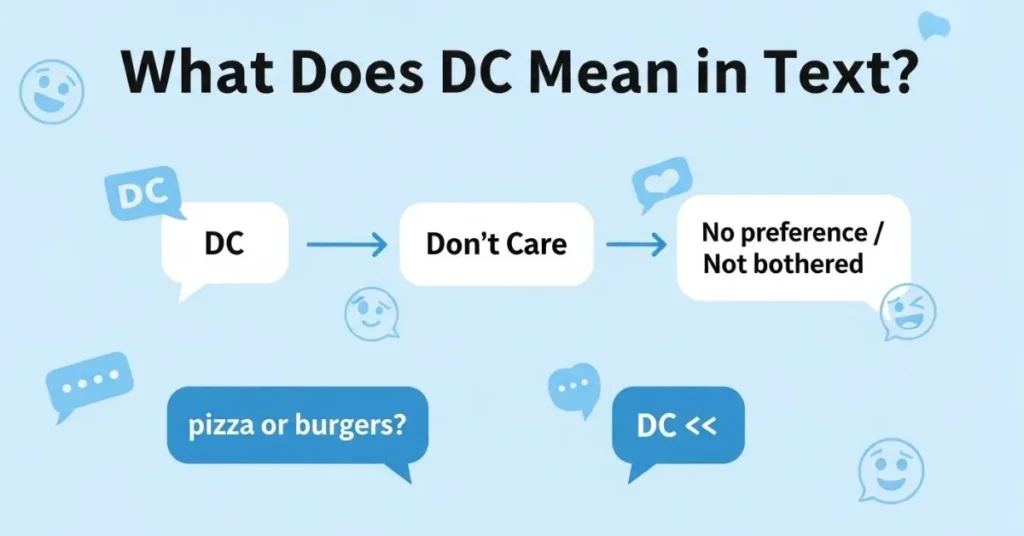 What Does DC Mean in Text
