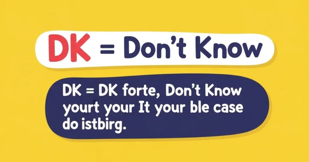 What Does DK Mean in Text