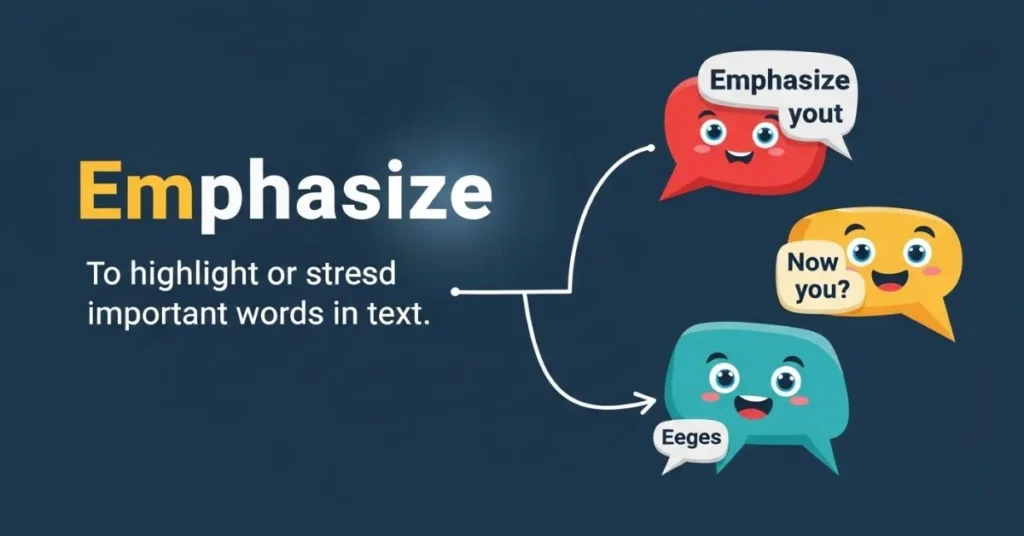 What Does Emphasize Mean in Text