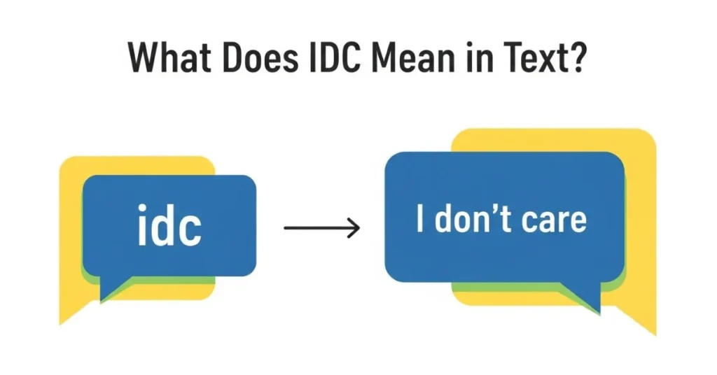 What Does idc Mean in Text